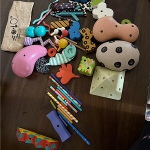 Zolo Vintage Wooden Toy Set Handcrafted In 1987 Original Wooden Box